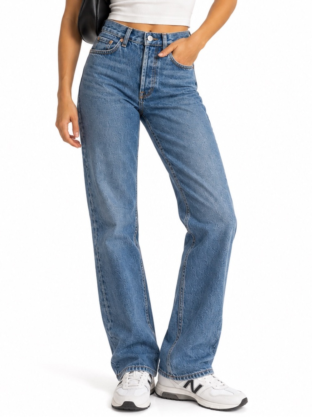 AGOLDE 90s High Rise Straight Leg Jeans Medium Wash Size 23 Organic Cotton